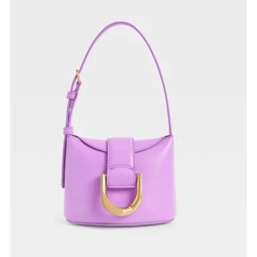12. NWT Charles & Keith Gabine Bucket Bag in Violet